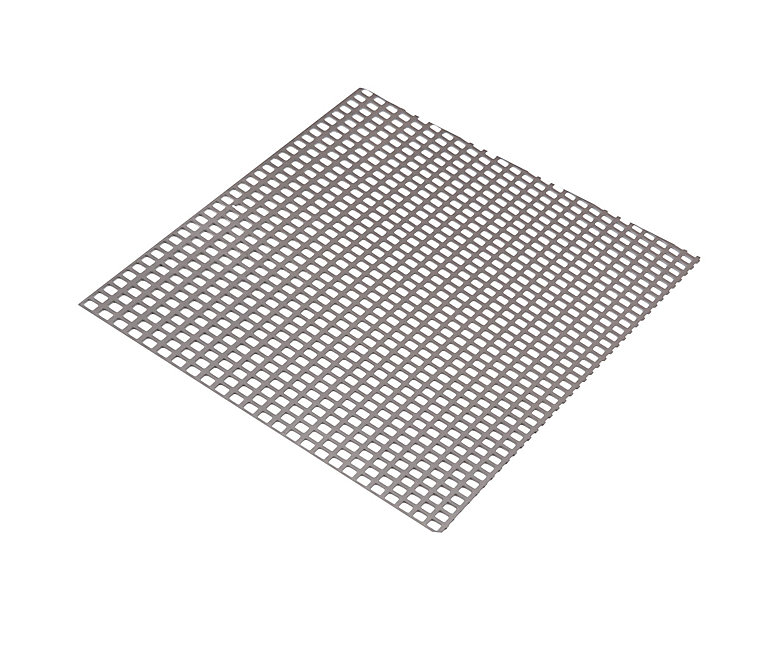 Product image for Silver effect Steel Perforated Sheet, (H)1000mm (W)500mm (T)1mm 2430g