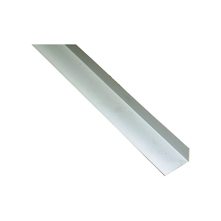 Product image for White PVC Unequal L-shaped Angle profile, (L)1m (W)10mm