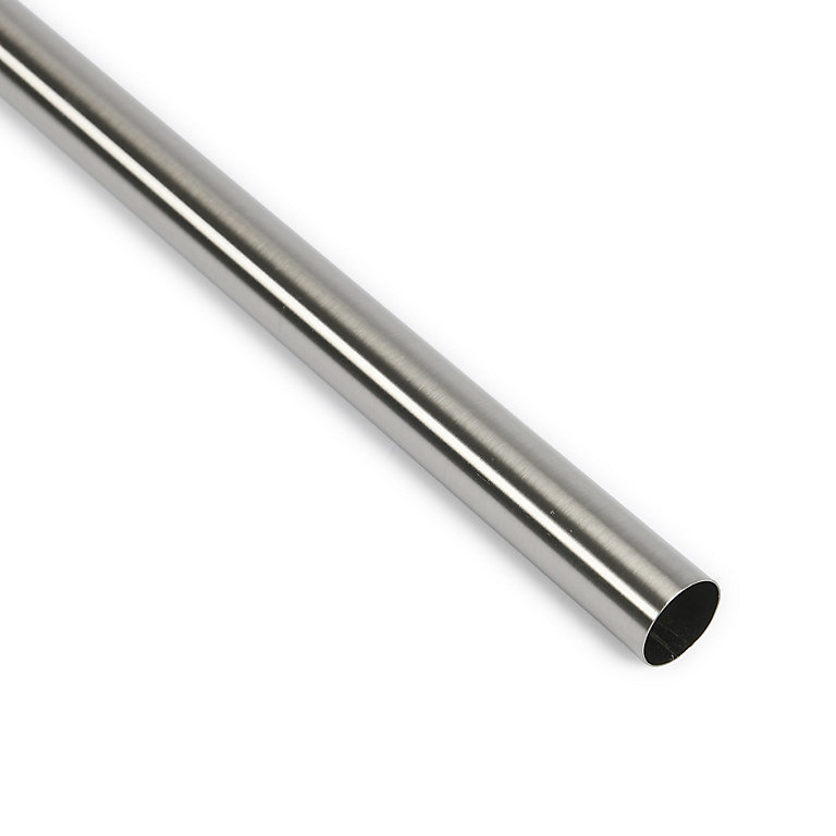 Product image for Colorail Brushed Stainless steel Round Tube, (L)1.83m (Dia)32mm