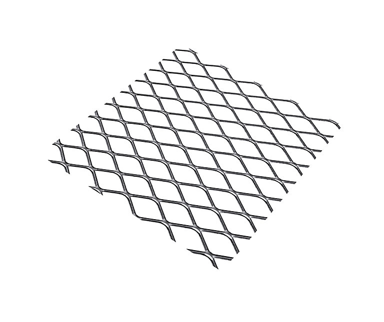 Product image for Silver effect Steel Perforated Sheet, (H)500mm (W)250mm (T)0.8mm 110g