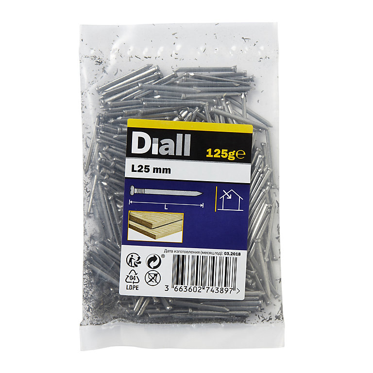 Product image for Diall Oval nail (L)25mm 125g