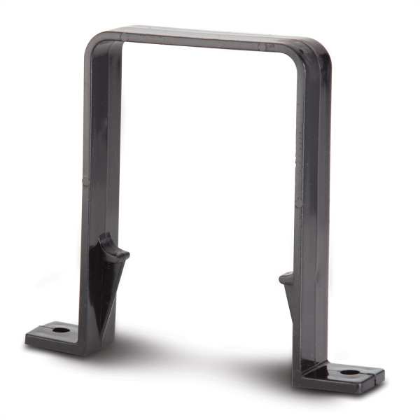 Product image for Square Downpipe Pipe Bracket Black 65mm