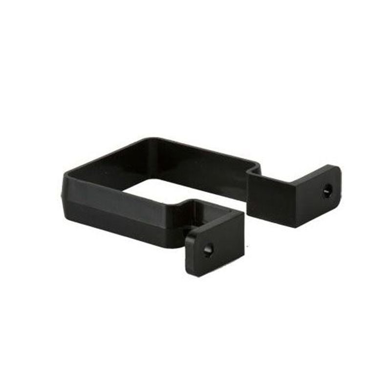 Product image for Square Downpipe Pipe Bracket Black 65mm