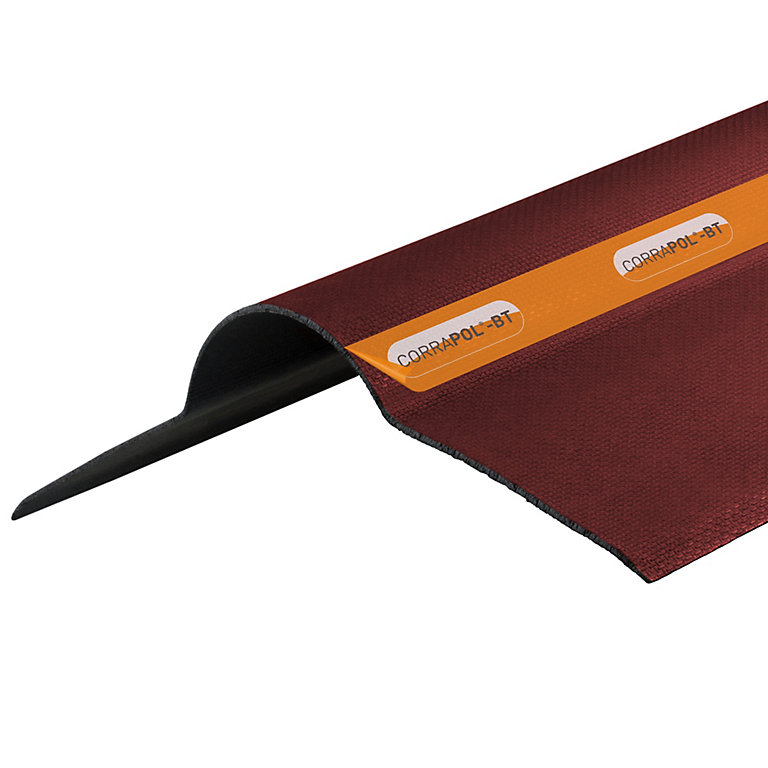 Product image for Corrapol Red Bitumen Ridge piece (L)950mm (W)420mm