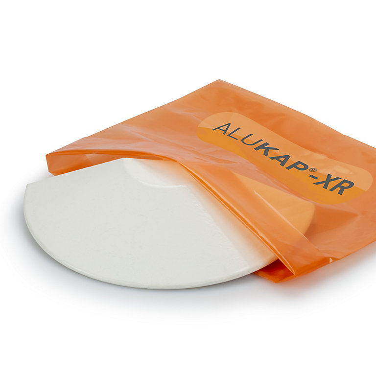 Product image for Alukap XR White Ridge radius end cap (L)180mm (W)100mm