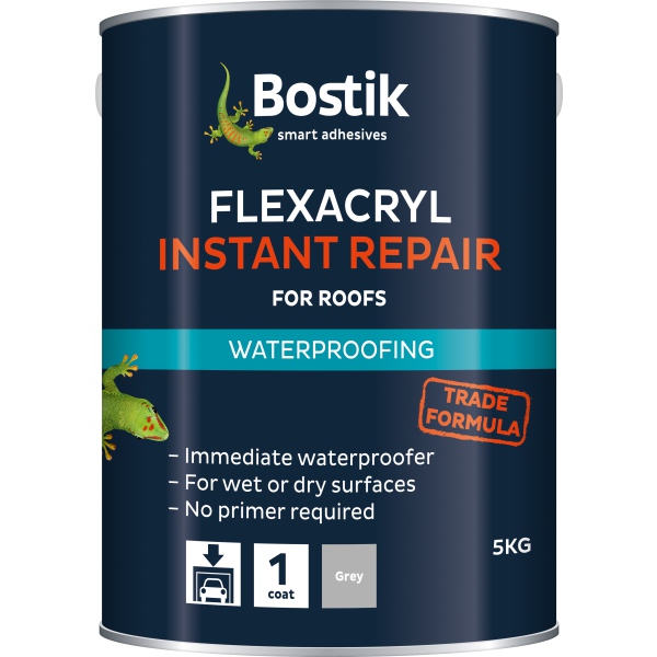 Product image for Cementone Flexacryl Instant Repair For Roofs Waterproofing Grey 5kg