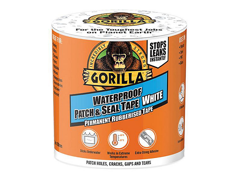 Product image for Gorilla - Gorilla Waterproof Patch & Seal Tape 100mm x 3m White
