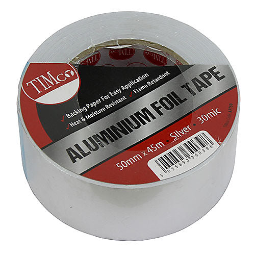 Product image for TIMCO Aluminium Foil Tape - 45m x 50mm
