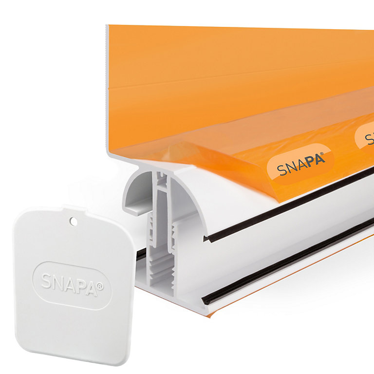 Product image for SNAPA White Side flashing (L)4m