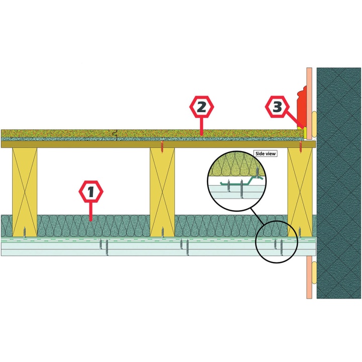 Image of Cellecta Deckfon 26T Acoustic Overlay Floorboard 2400mm x 600mm x 26mm T&G