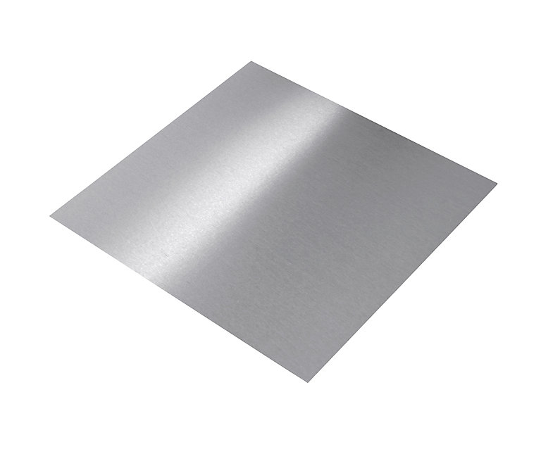 Product image for Silver effect Anodised Aluminium Smooth Sheet, (H)1000mm (W)500mm (T)0.5mm 630g