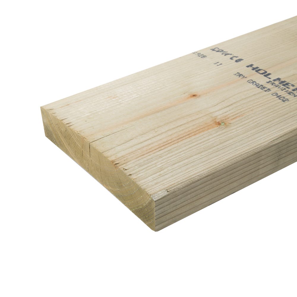 Product image for 47mm x 225mm x 5.4m Treated C24 Regularised Kiln Dried Sawn Timber (9 x 2)