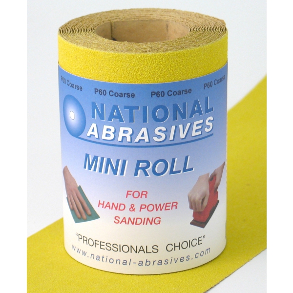 Product image for Buildbase Yellow A/ox S/paper 5mtr X115mm P120