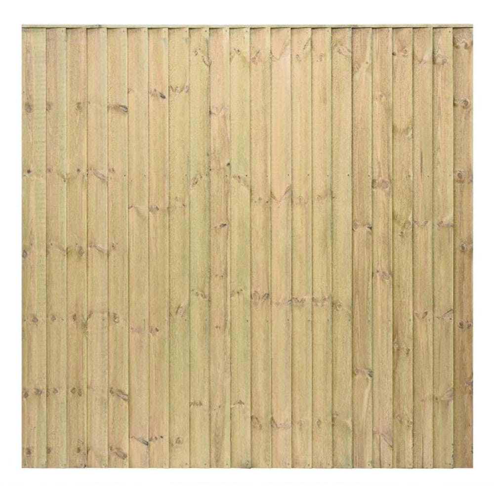Product image for Featheredge Standard Fence Panel Green 1.8m