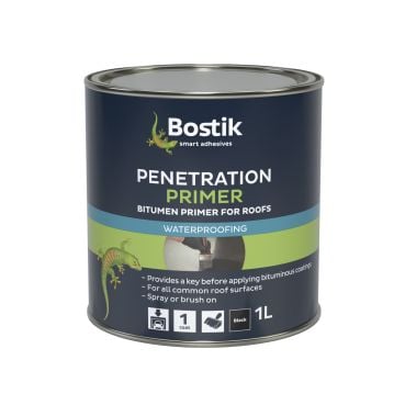 Product image for Bostik Super Penetration Bitumen Flasband Primer Black 1L