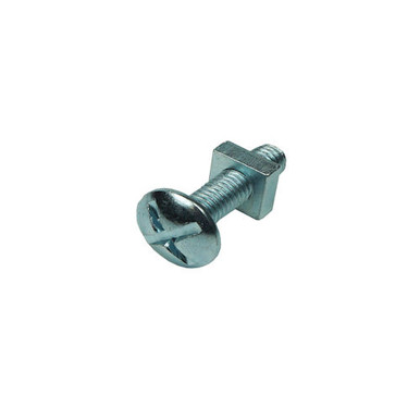 Product image for Unifix Roofing Bolt & Nut M6 x 30mm Bright Zinc Plated Bag of 25