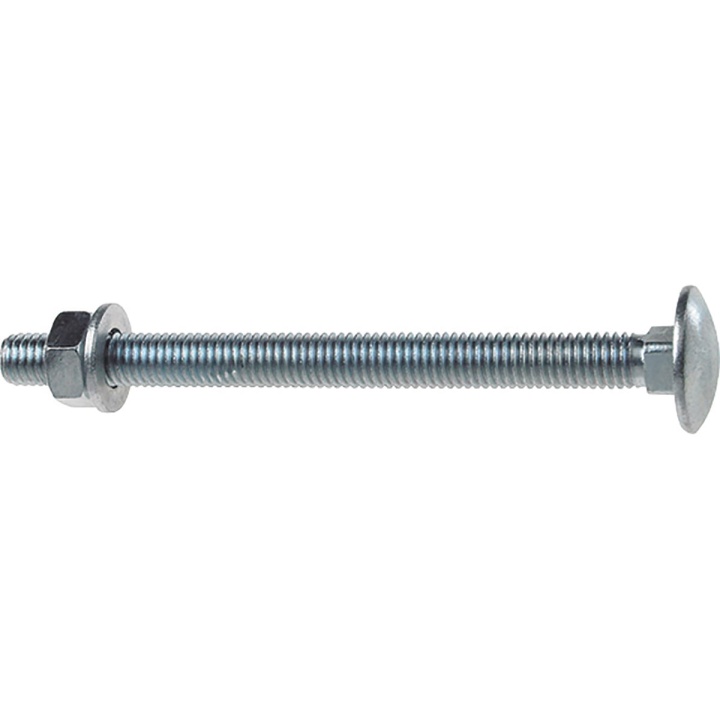 Product image for Unifix Cup Square Hex Bolt & Nut M8 x 130mm Bright Zinc Plated Bag of 5
