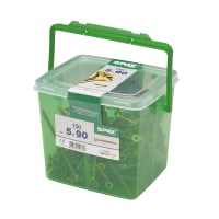 Product image for SPAX YELLOX Countersunk Pozi Drive Screws 5 X 90mm Tub Of 150