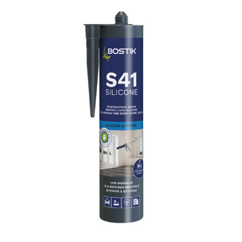 Image of Bostik S41 Neutral Cure Low Modulus Acetoxy Window & Door Frame Silicone Brown 310ml