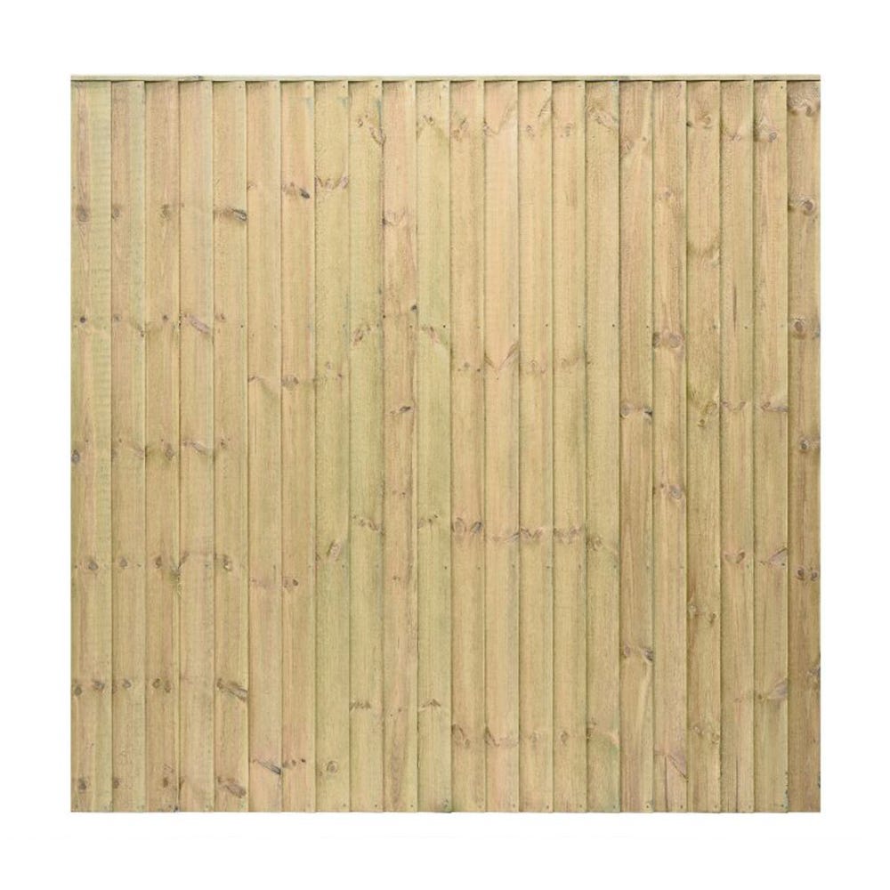 Product image for Featheredge Standard Fence Panel Green 1.5m