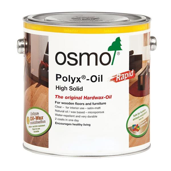 Product image for Osmo Polyx Hard Wax Oil Rapid Matt Clear 2.5ltr