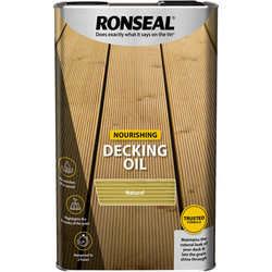 Product image for Ronseal Decking Oil Natural 5ltr