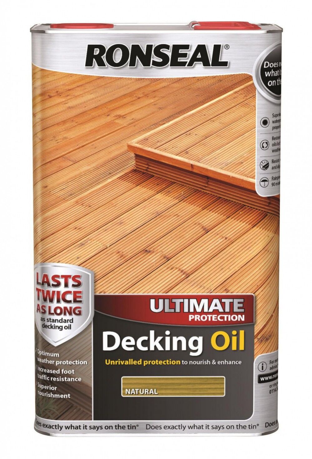 Product image for Ronseal Ultimate Protection Decking Oil Natural 2.5ltr