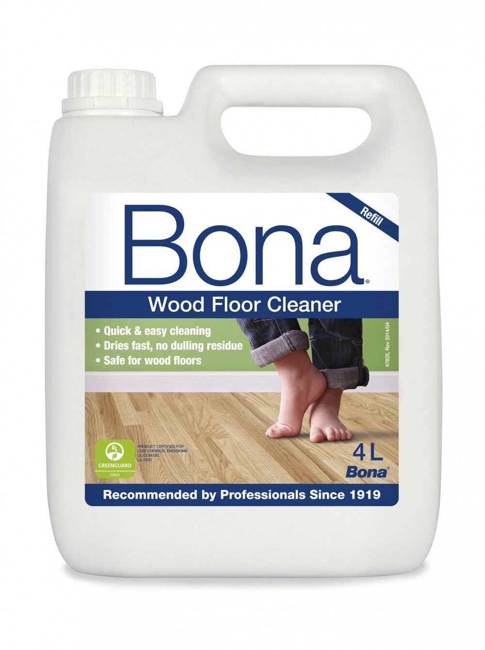 Product image for Bona Wood Floor Cleaner Spray Refill 4ltr