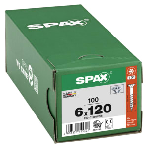 Product image for Spax Wirox Construction Screws 6 x 120mm Pack of 100