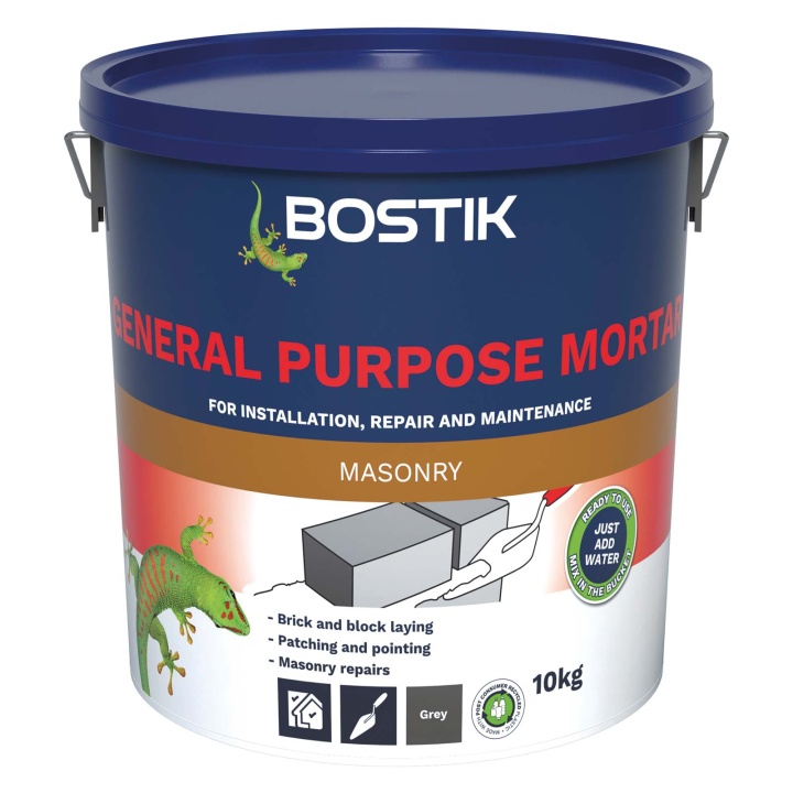 Product image for Bostik General Purpose Mortar Grey 10kg