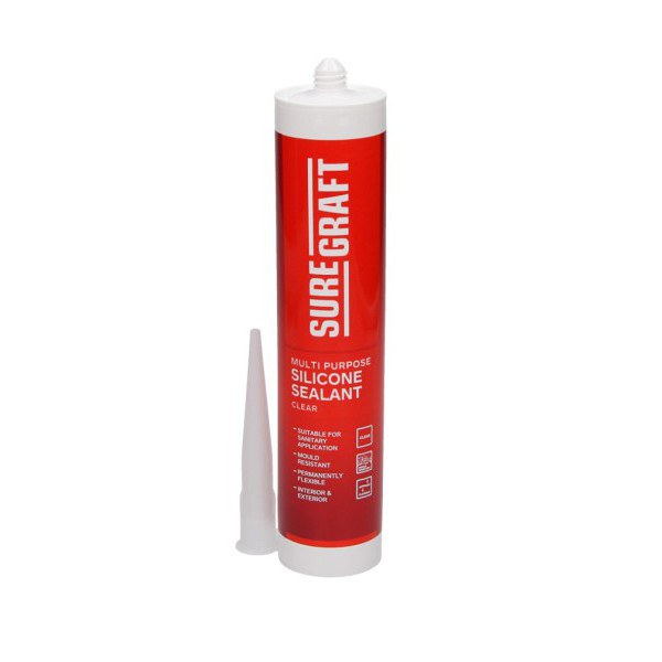 Product image for Suregraft All Purpose Sanitary Sealant Silicone Clear 310ml