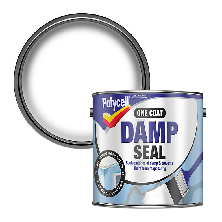 Product image for Polycell One Coat Damp Seal White Solvent-based General-purpose Sealant, 2.5L