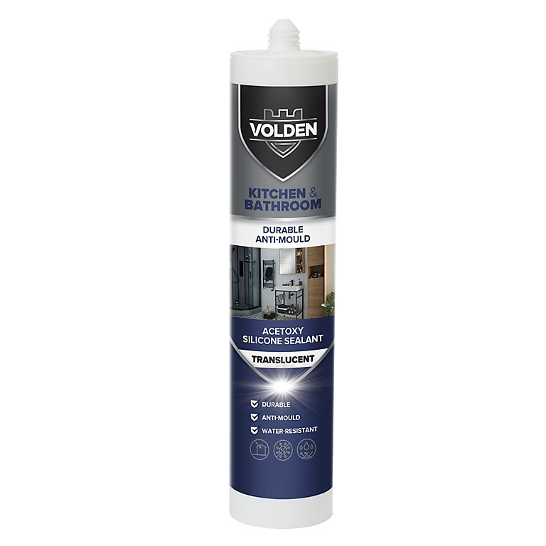 Product image for Volden Translucent Silicone-based Bathroom & kitchen Sealant, 280ml