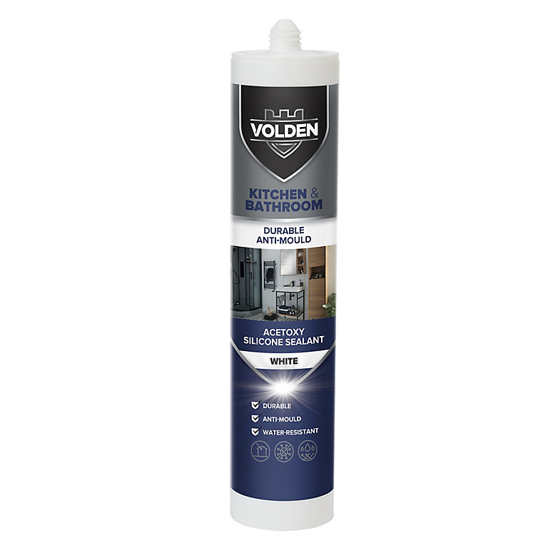 Product image for Volden White Silicone-based Bathroom & kitchen Sealant, 280ml