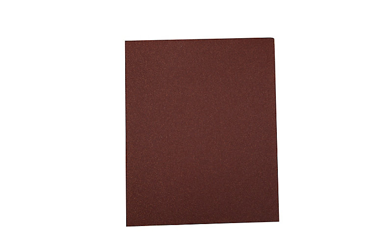 Product image for 80 grit Medium Metal & wood Hand sanding sheet, Pack of 5