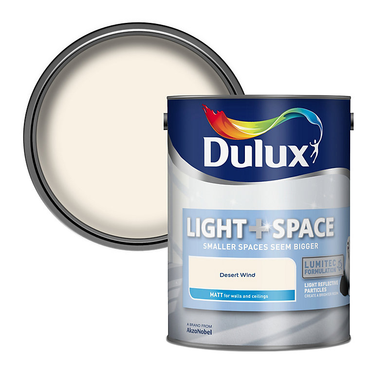 Product image for Dulux Light & space Desert wind Matt Emulsion paint, 5L