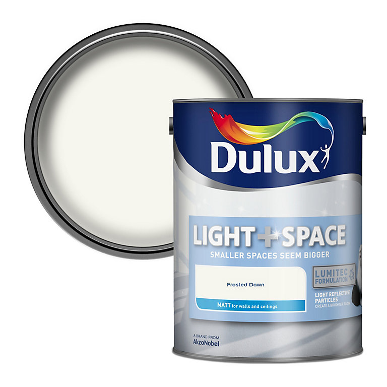 Product image for Dulux Light & space Frosted dawn Matt Emulsion paint, 5L
