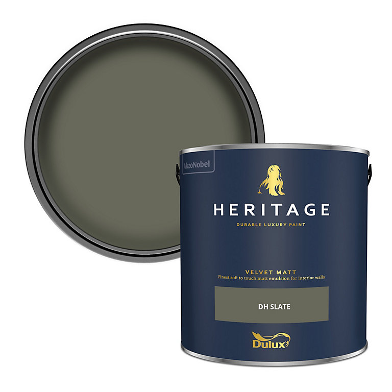 Product image for Dulux Trade Heritage DH Slate Velvet matt Wall paint, 2.5L