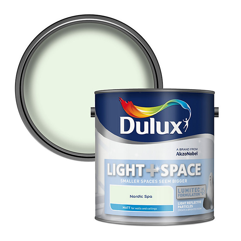 Product image for Dulux Light & space Nordic spa Matt Emulsion paint, 2.5L