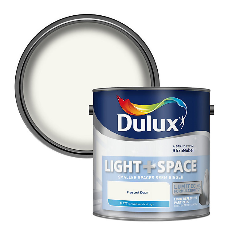 Product image for Dulux Light & space Frosted dawn Matt Emulsion paint, 2.5L