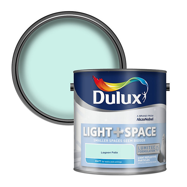 Product image for Dulux Light & space Lagoon falls Matt Emulsion paint, 2.5L