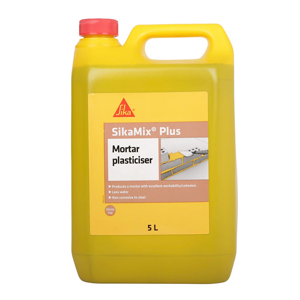 Product image for Sika SikaMix Plus Mortar Plasticiser 5L