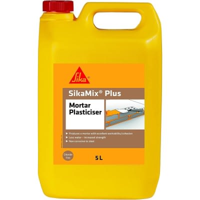 Product image for Sika SikaMix Plus Mortar Plasticiser 5l