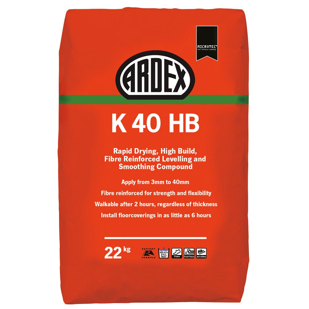 Product image for Ardex K 40 HB Fibre Reinforced Levelling Compound 22Kg