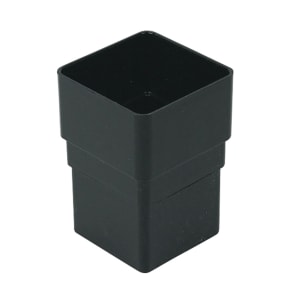 Product image for Square Downpipe Socket 65mm Brown
