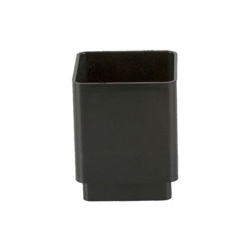 Product image for Square Downpipe Connector Plain Black 65mm