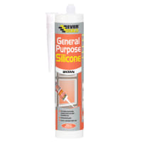 Product image for Everbuild General Purpose Silicone Sealant 290ml Brown