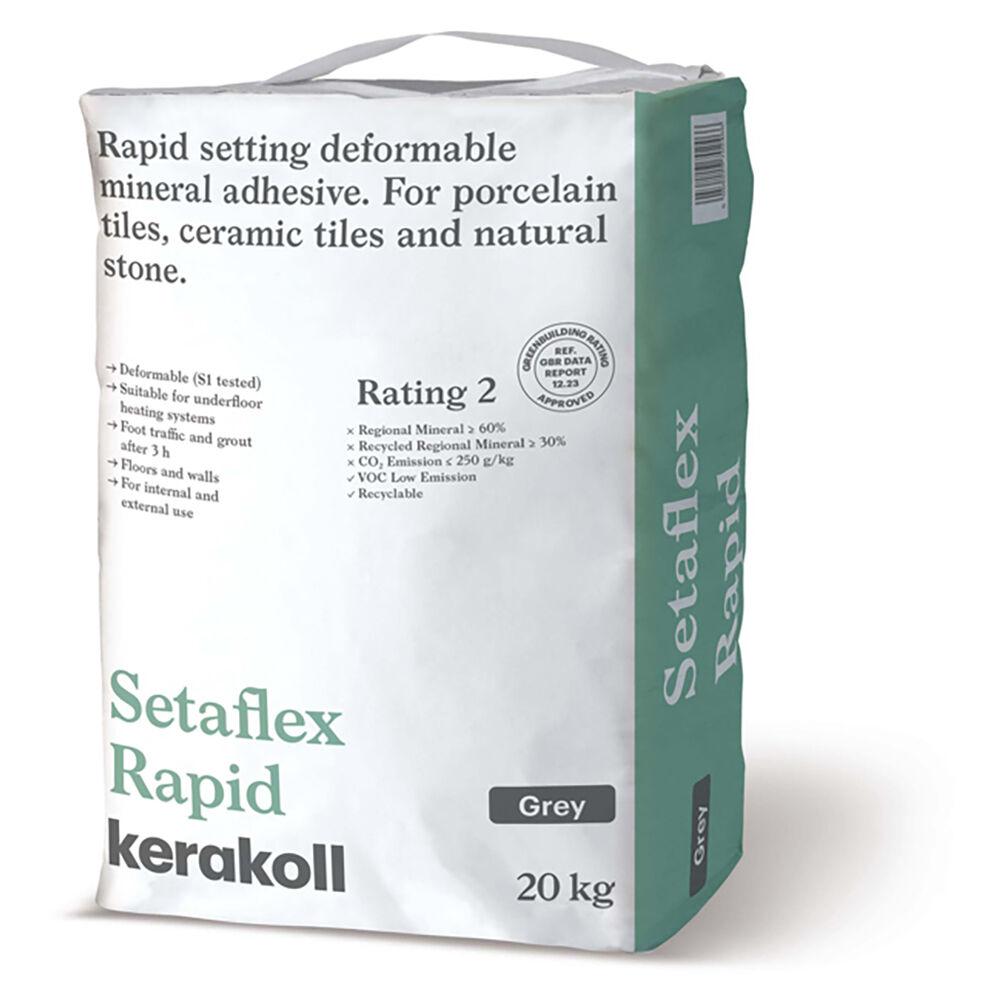 Product image for Kerakoll Setaflex S1 Rapid Tile Adhesive Grey 20kg