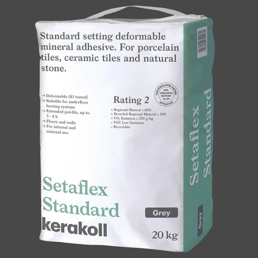 Product image for Kerakoll Setaflex Standard Setting Tile Adhesive Grey 20kg