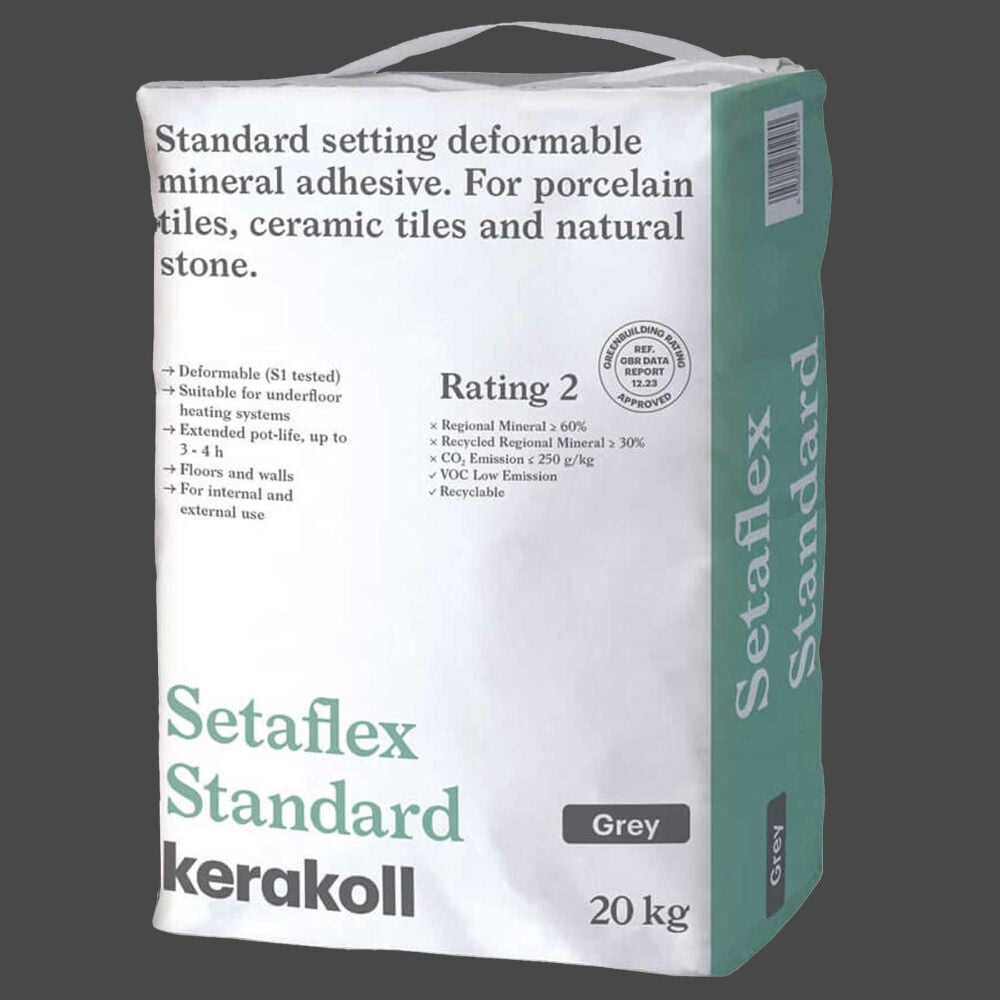 Product image for Kerakoll Setaflex Standard Setting Tile Adhesive Grey 20kg